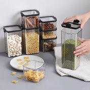 Airtight Food Storage Containers - Cereal, Candy & Dried Food Jars with Lids for Refrigerator & Pantry Organization - Kitchen Household Items