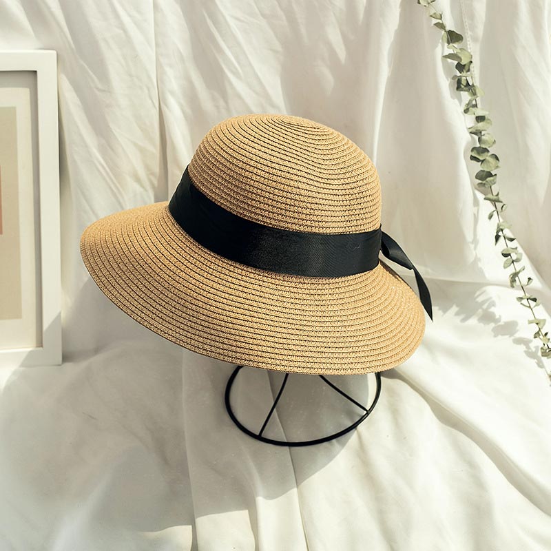 Chic Ribbon Bowknot Straw Hat for Children and Adults