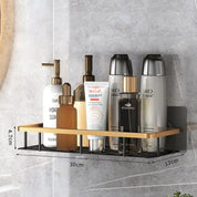 No-Drill  Bathroom Shelf: Shower Storage Rack and Toilet Organizer Accessory