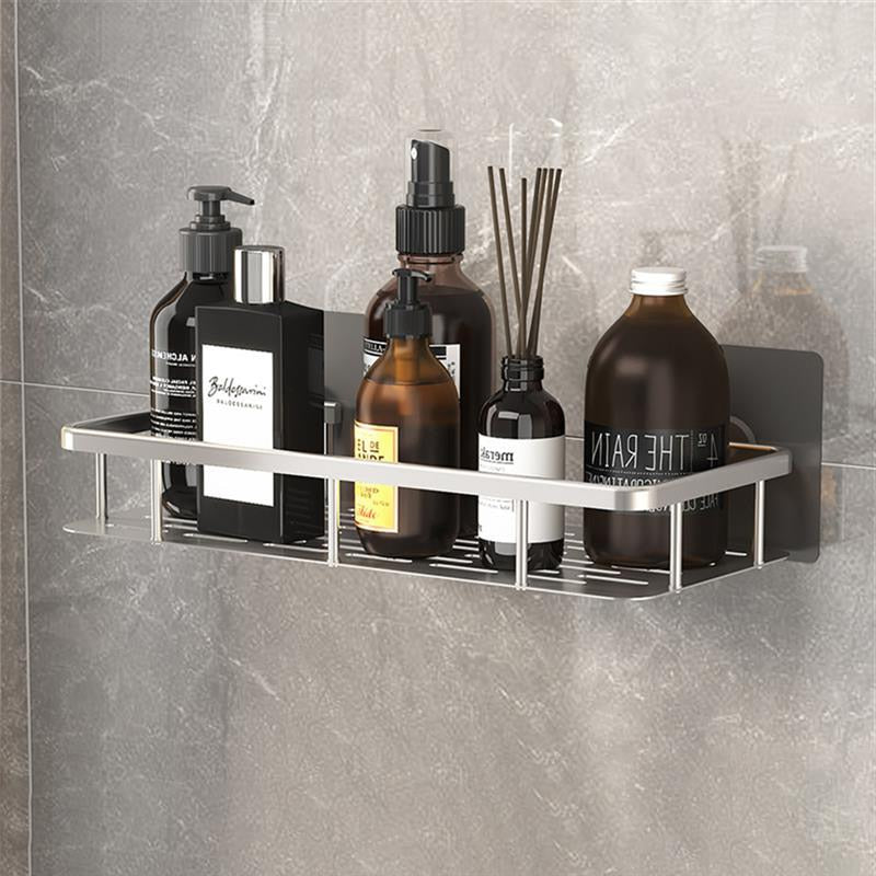 No-Drill  Bathroom Shelf: Shower Storage Rack and Toilet Organizer Accessory