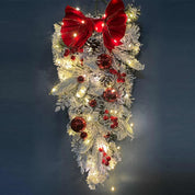 Christmas Wreath with Red Ball Decoration- The Perfect Festive Front Door Enhancement